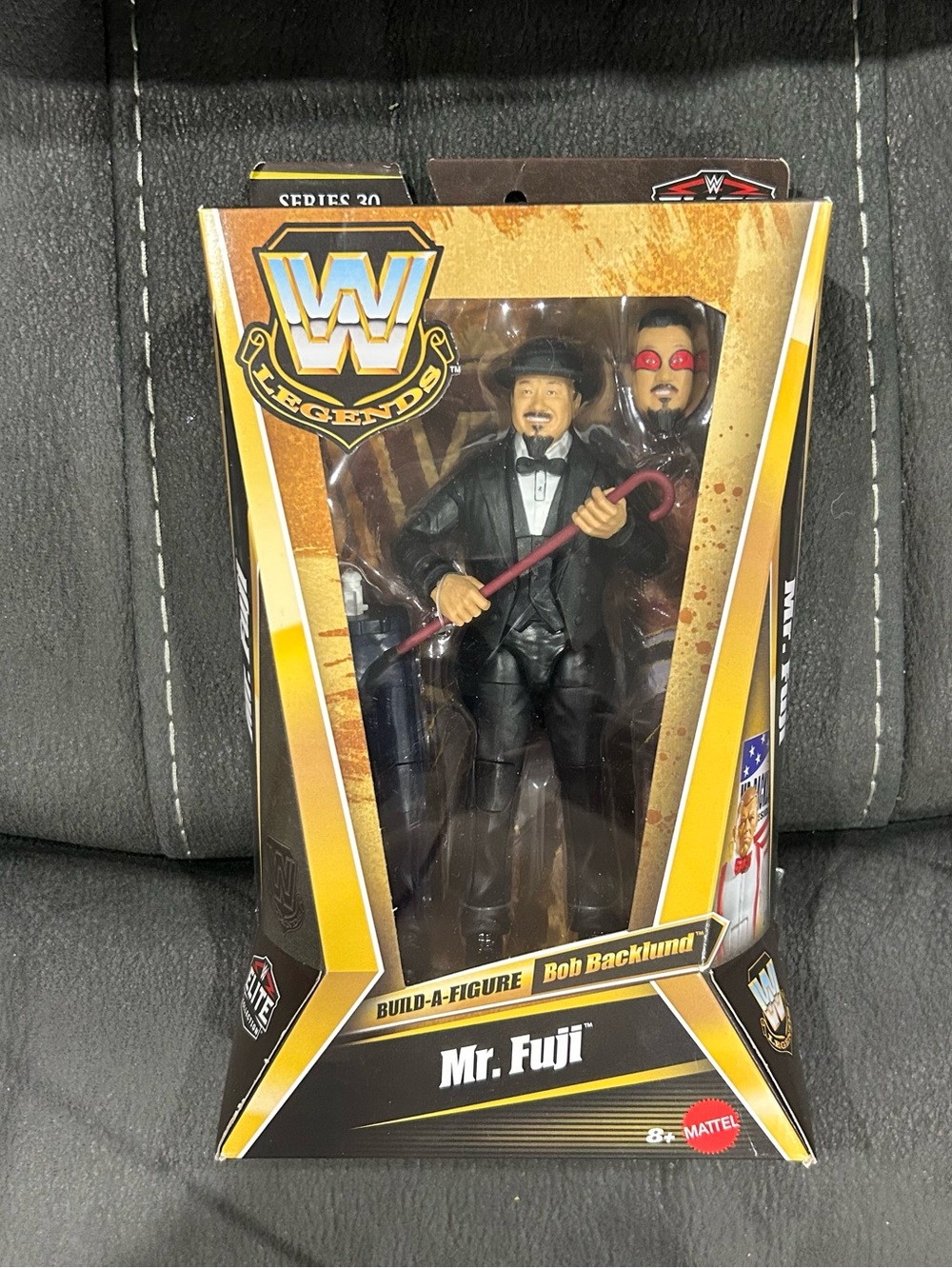 Mr Fuji WWE Legends s30! MOC! Bob Backund BAF